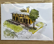 Cedarburg Watercolor and Pen Card with Envelope