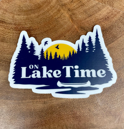 on lake time vinyl sticker