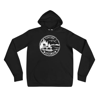 Black unisex Explore Wisconsin Keeper hoodie