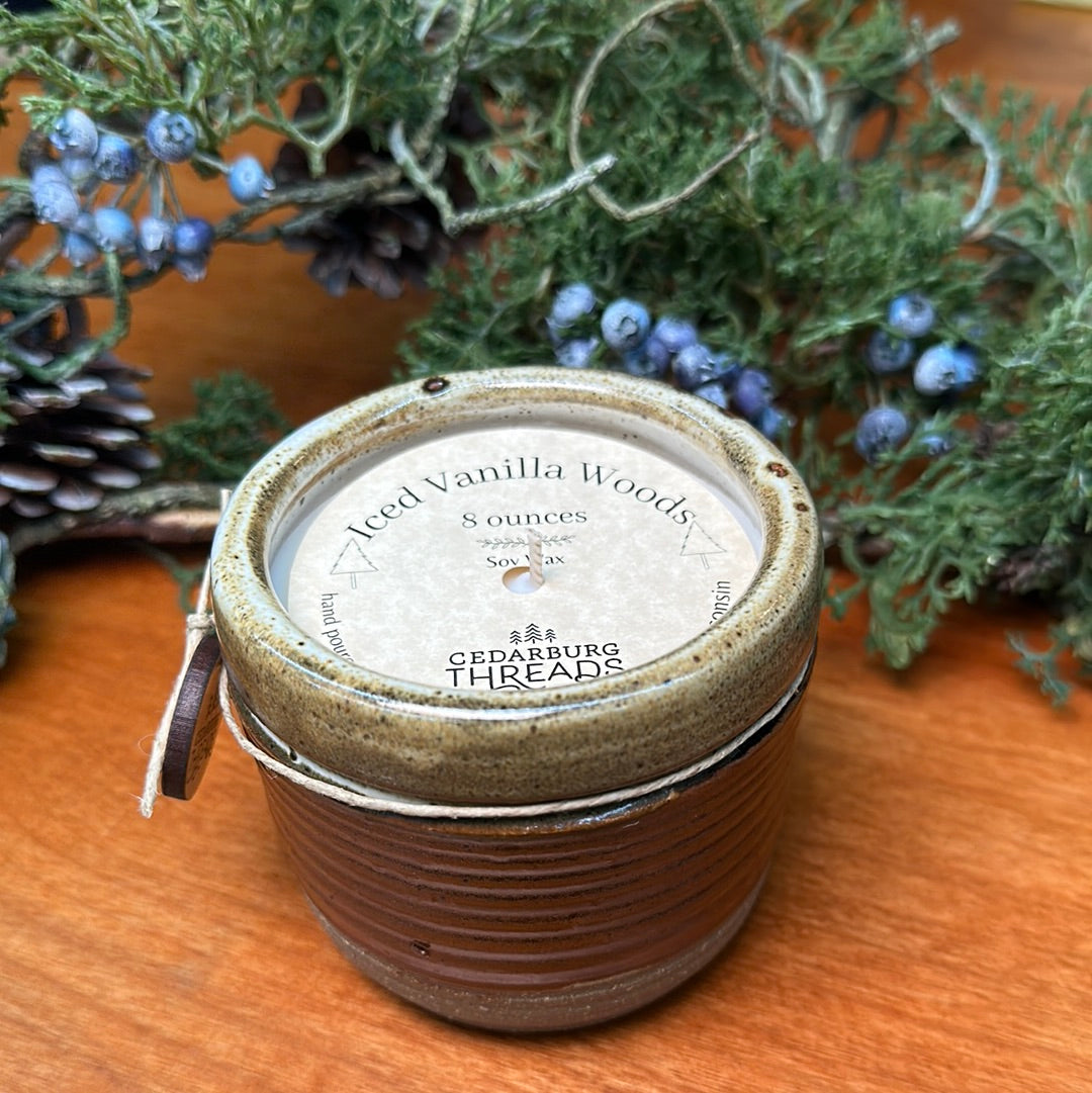 Iced Vanilla Woods Soy Candles-Local Delivery