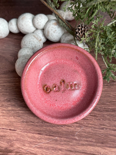 Raspberry ceramic calm wish dish