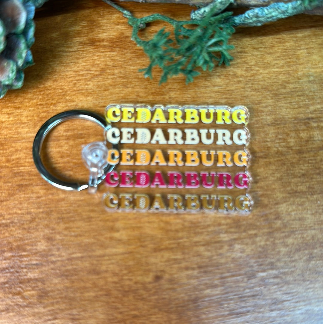 Cedarburg ombre harvest key chain