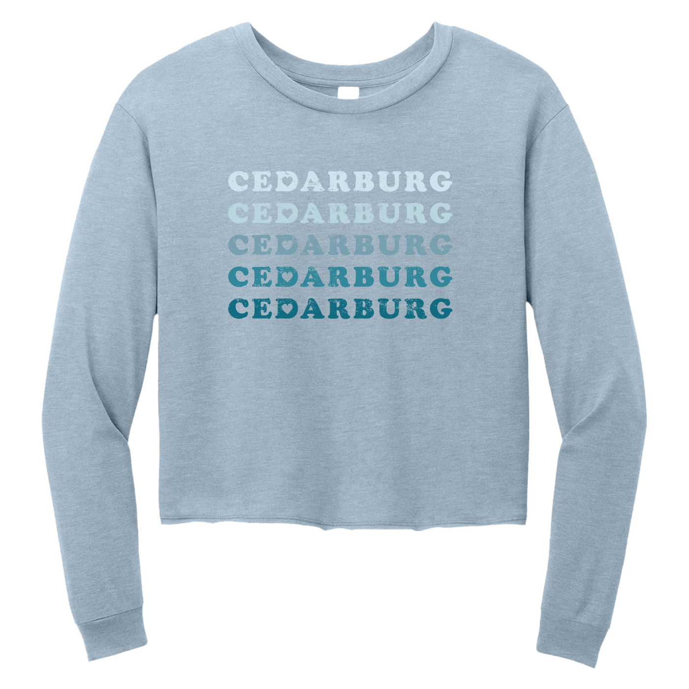 Cedarburg Blue Ombre Midi Long Sleeve Tee