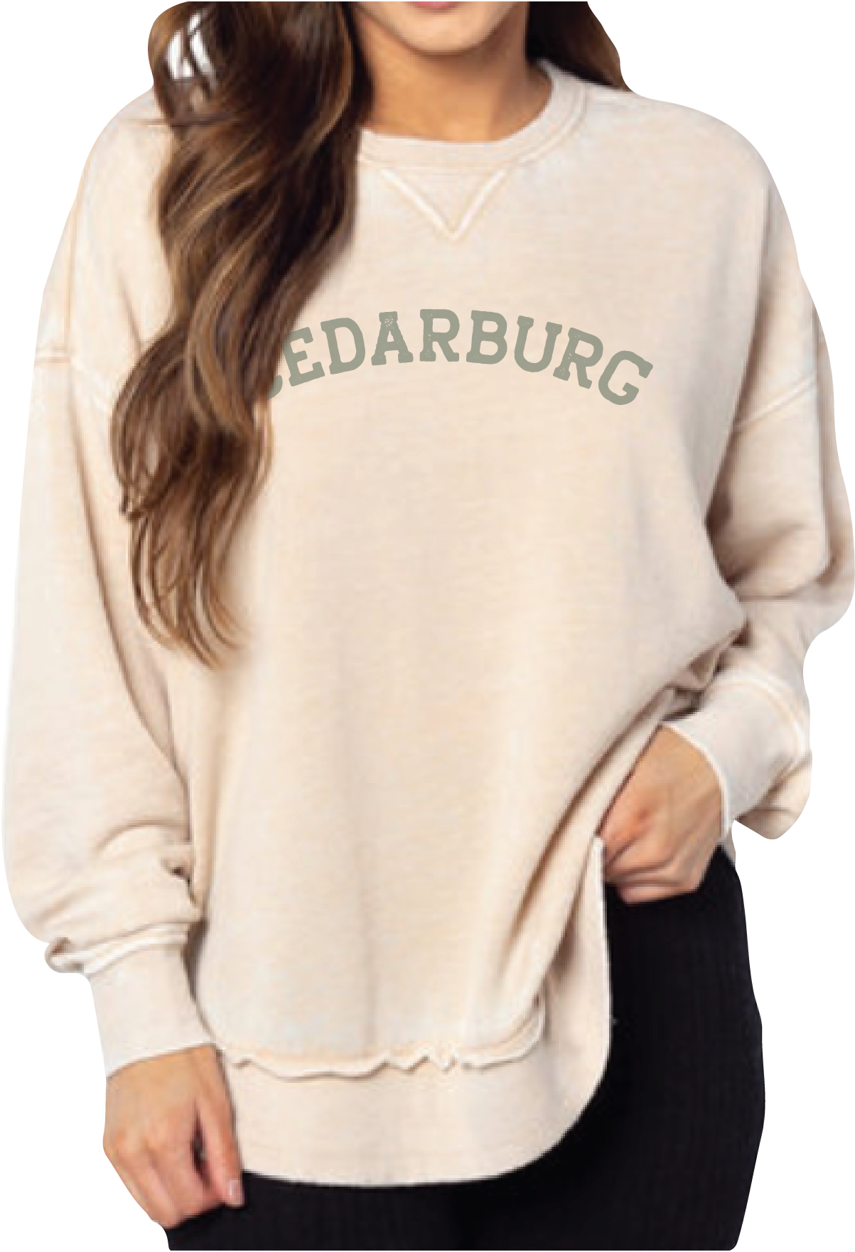Cedarburg Women's Burnout Crewneck