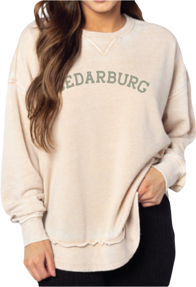 Cedarburg Women's Burnout Crewneck