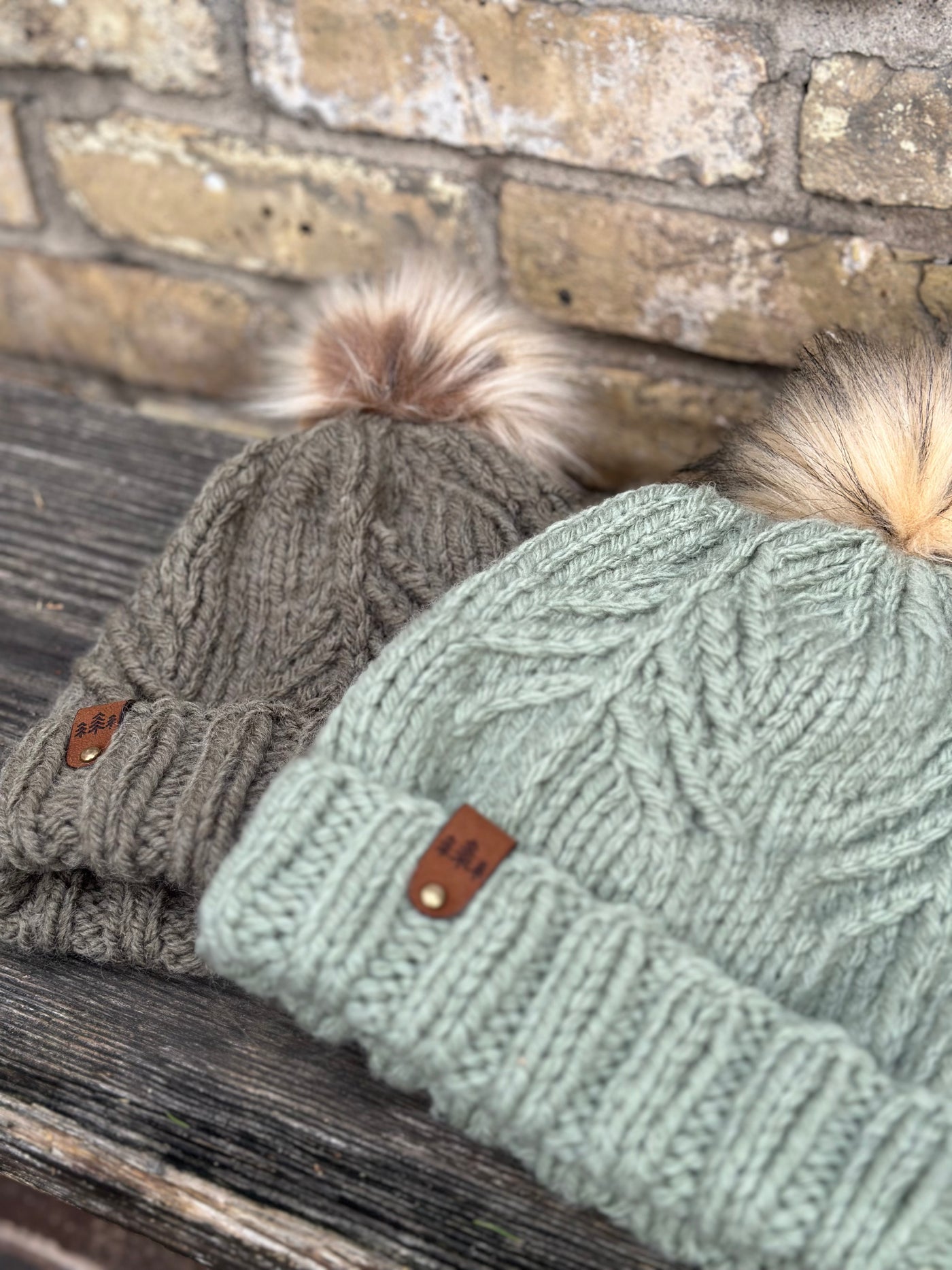 Folded Brim Evergreen Knit Hat