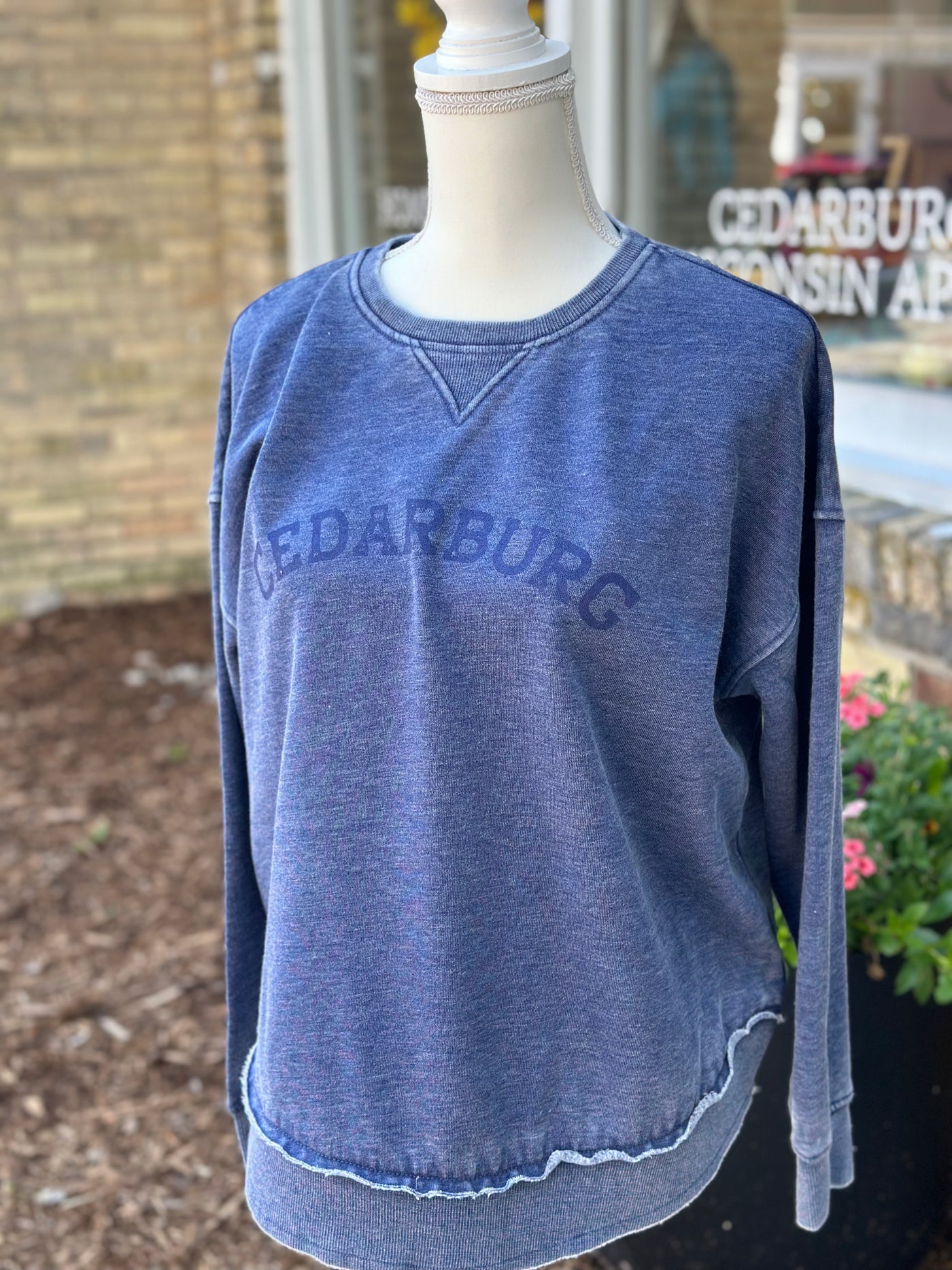 Women's Cedarburg Burnout Pullover crewneck top