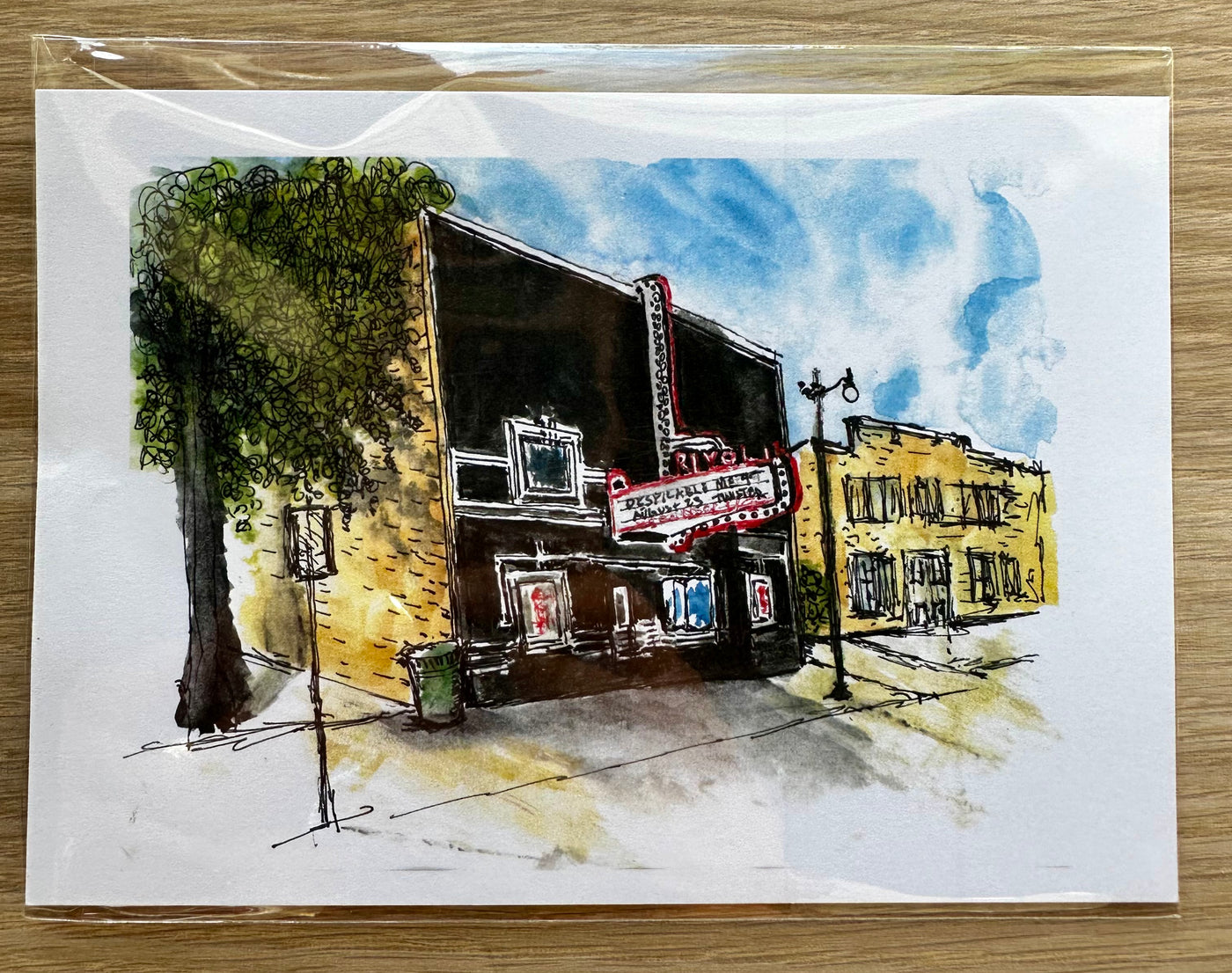 Cedarburg Watercolor and Pen Card with Envelope