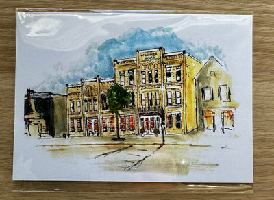 Cedarburg Watercolor and Pen Postcard