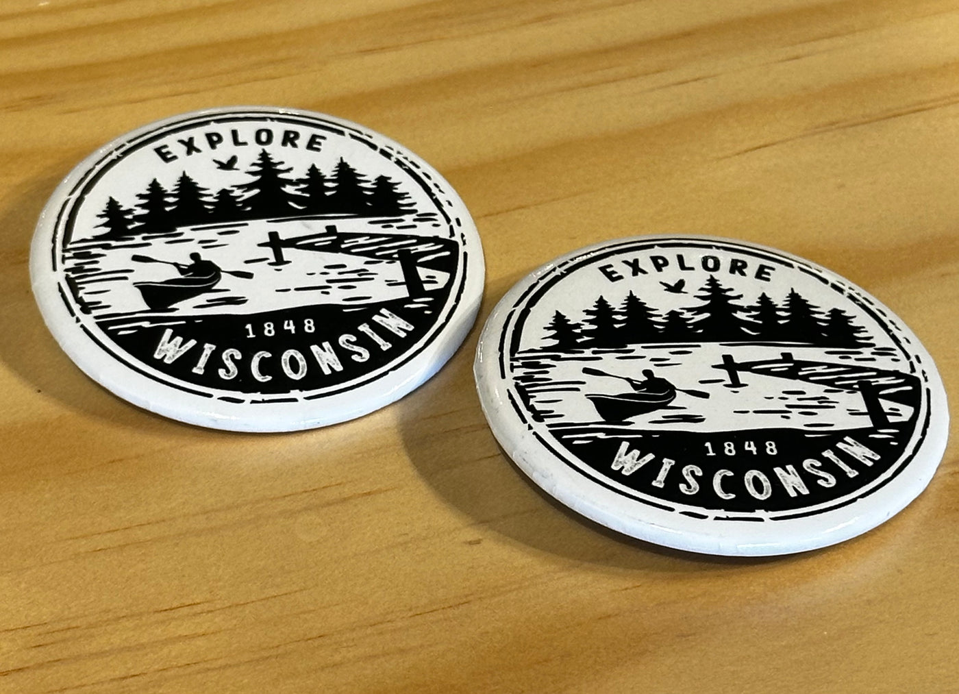 Explore Wisconsin Paddle Pin