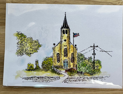 Cedarburg Watercolor and Pen Card with Envelope