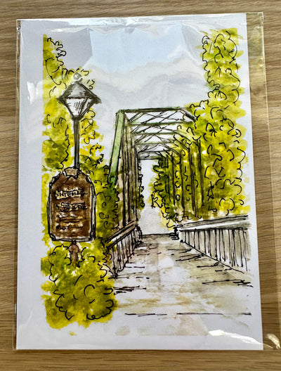 Cedarburg Watercolor and Pen Card with Envelope