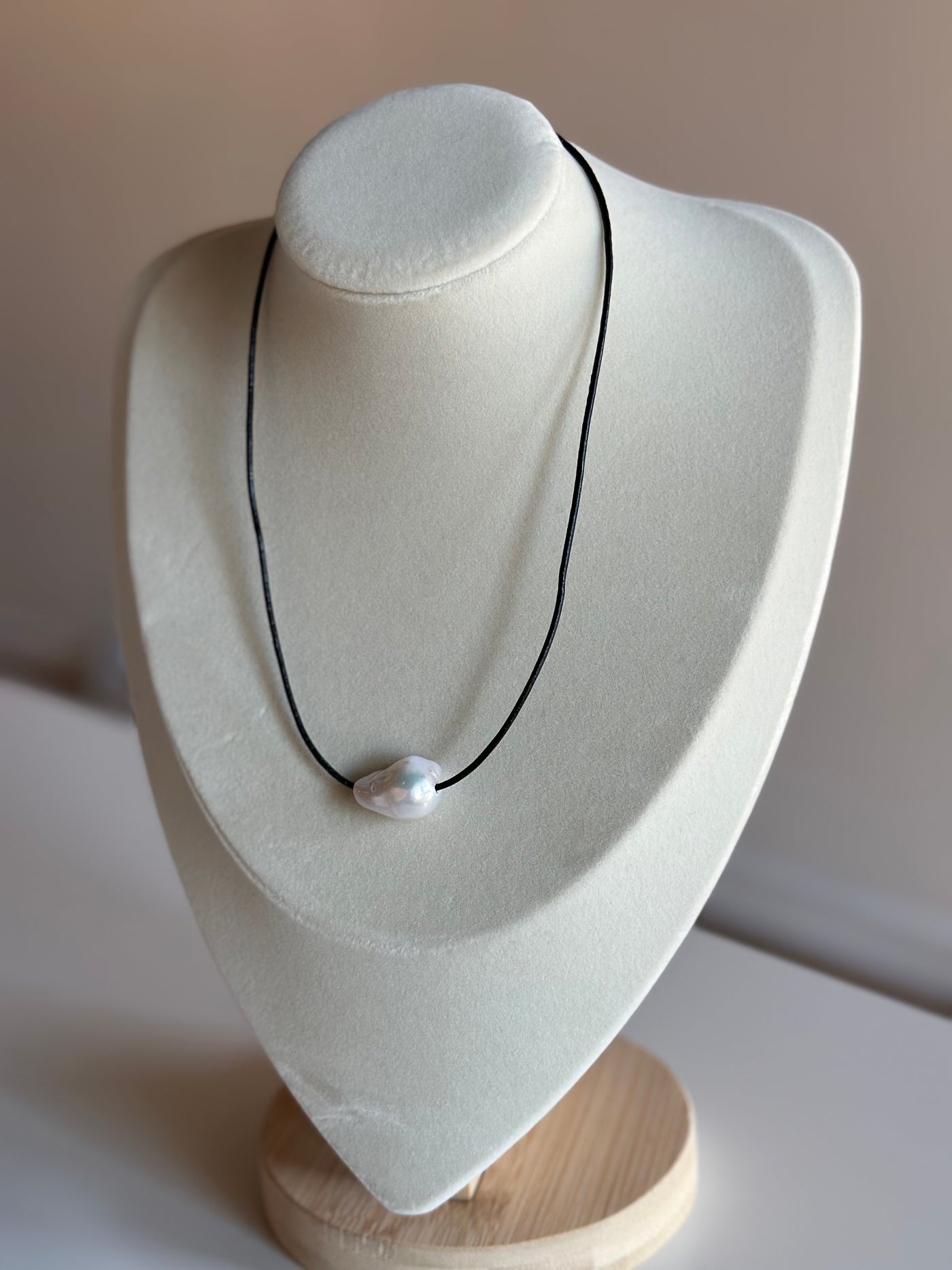 Natural Pearl Cord Necklace