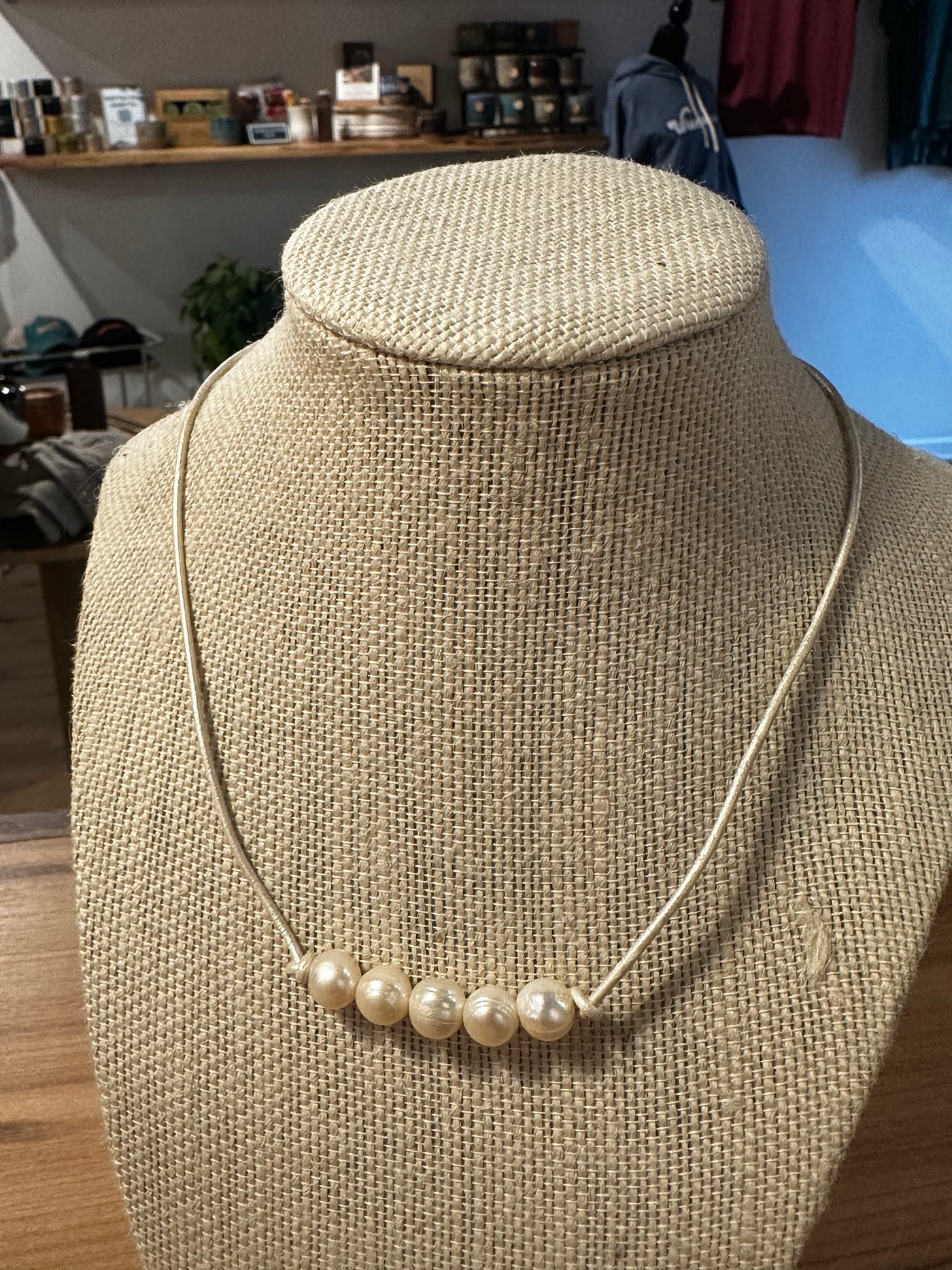 Natural Pearl Cord Necklace
