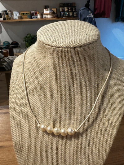 Natural Pearl Cord Necklace
