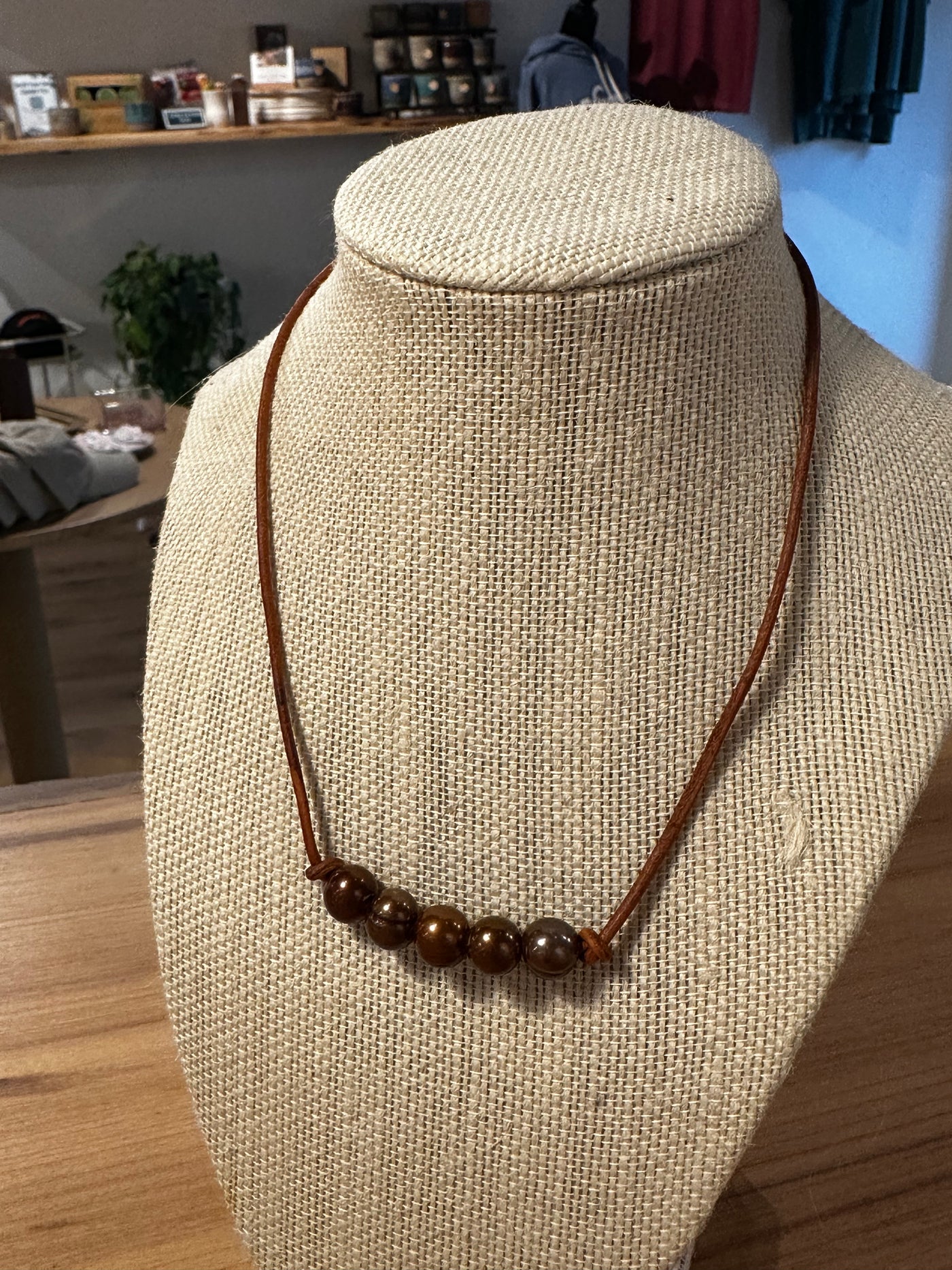 Natural Pearl Cord Necklace