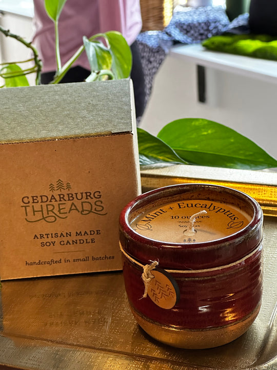 Fresh Mint + Eucalyptus Soy Candle – Cedarburg Threads