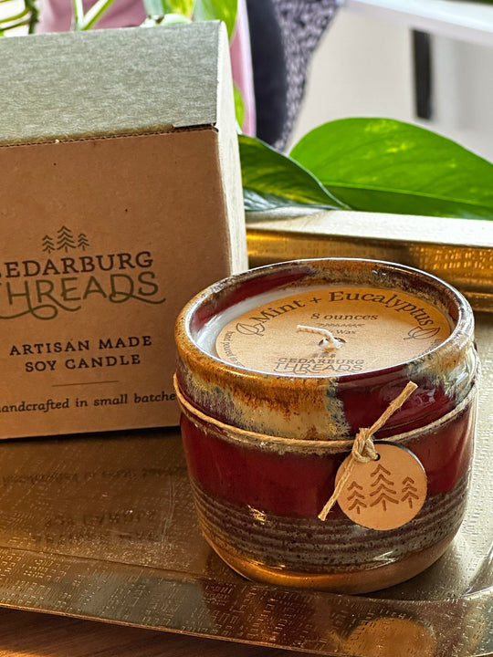 Fresh Mint + Eucalyptus Soy Candle – Cedarburg Threads