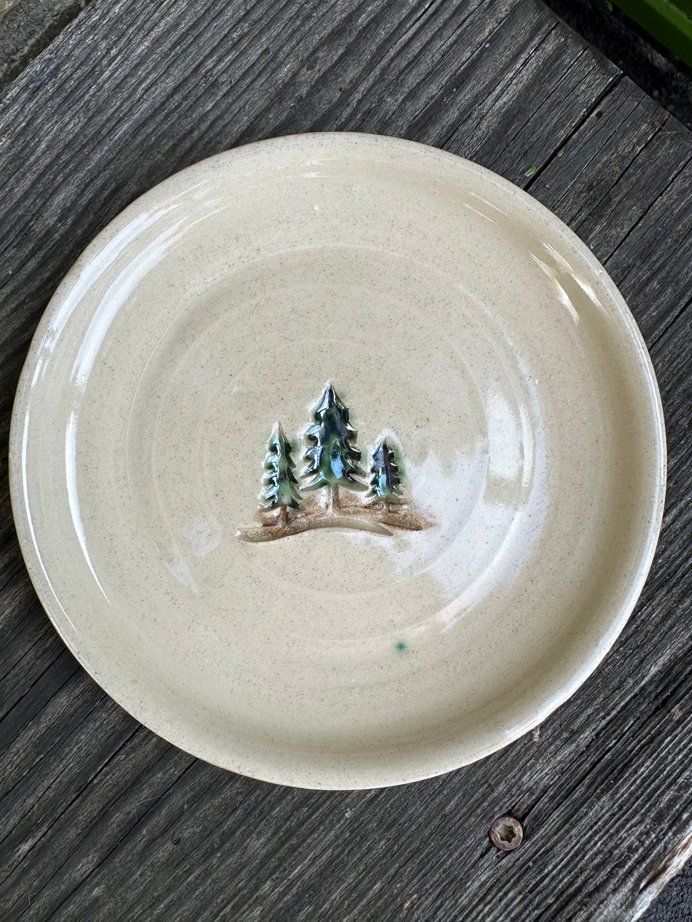 Stamped Ceramic Plate