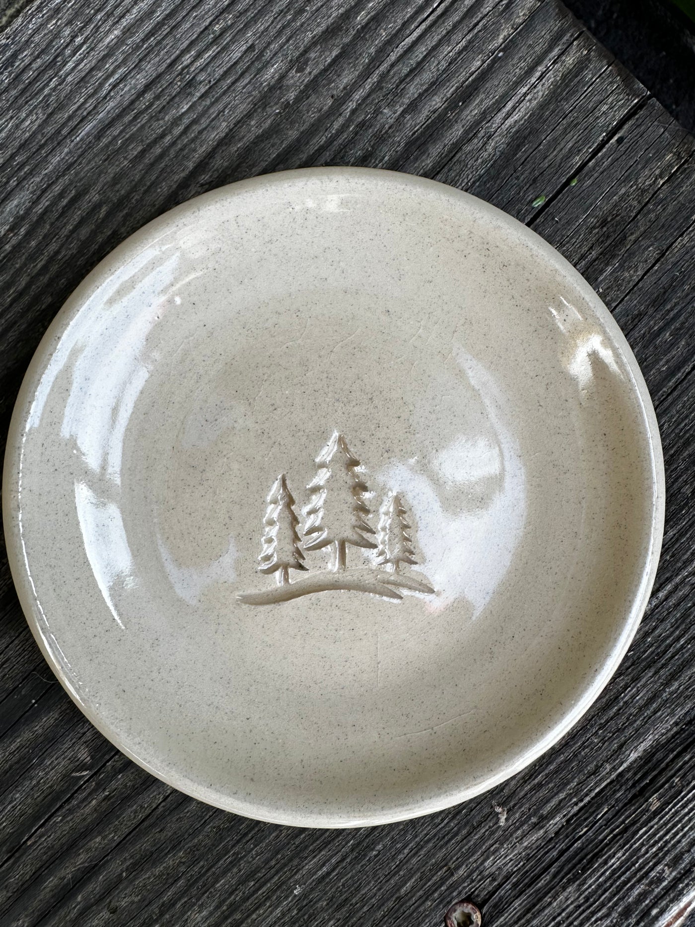 Stamped Ceramic Plate