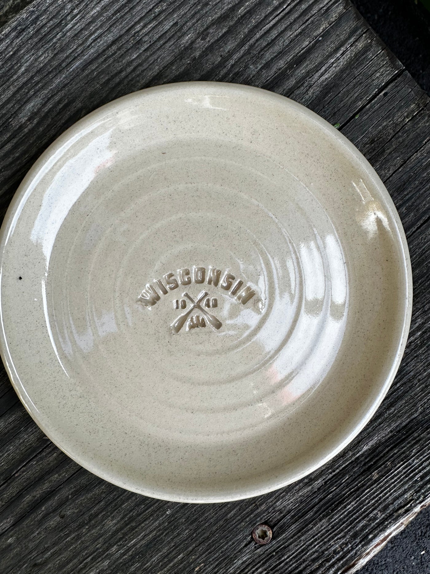 Stamped Ceramic Plate