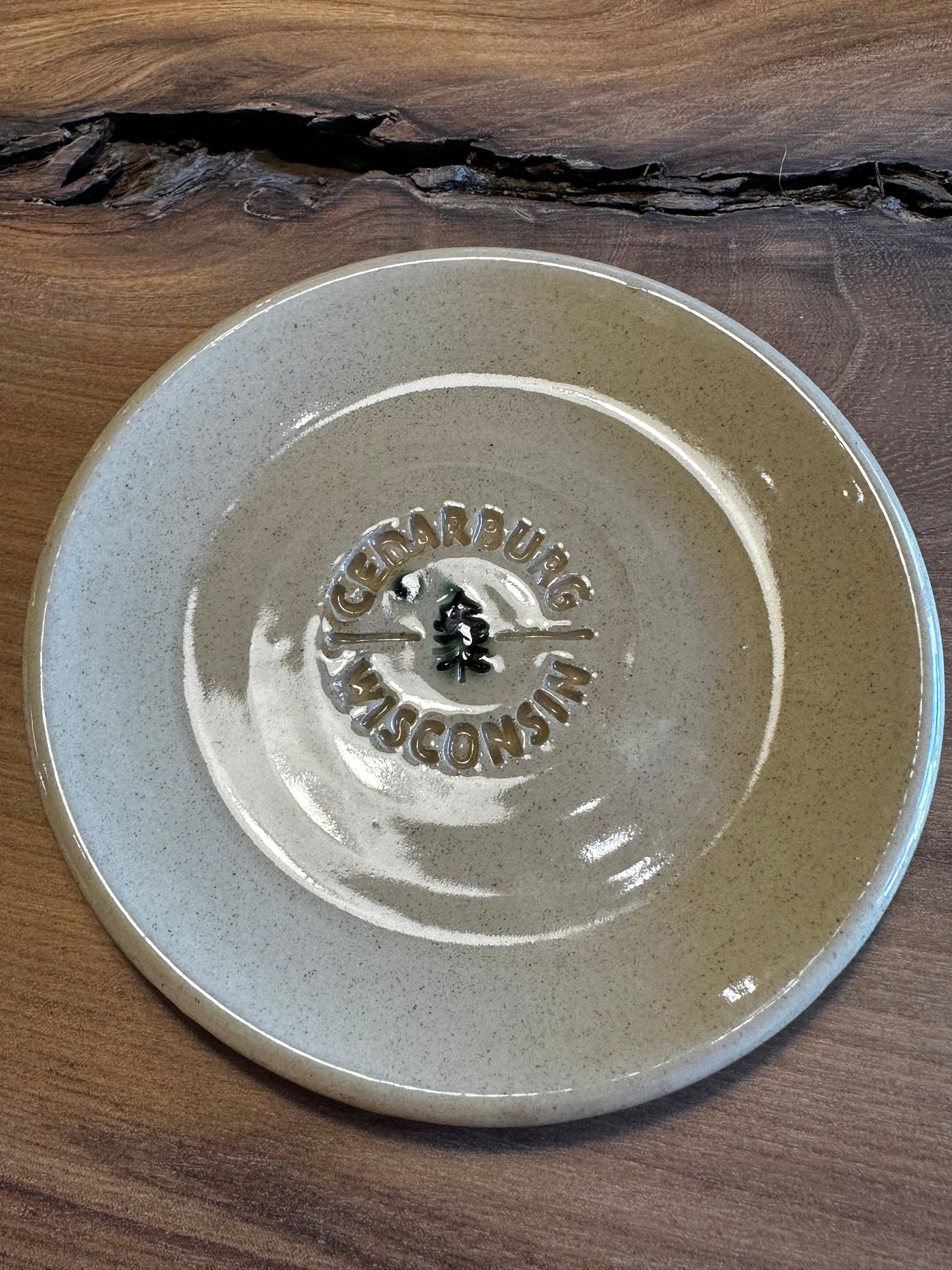 Stamped Ceramic Plate