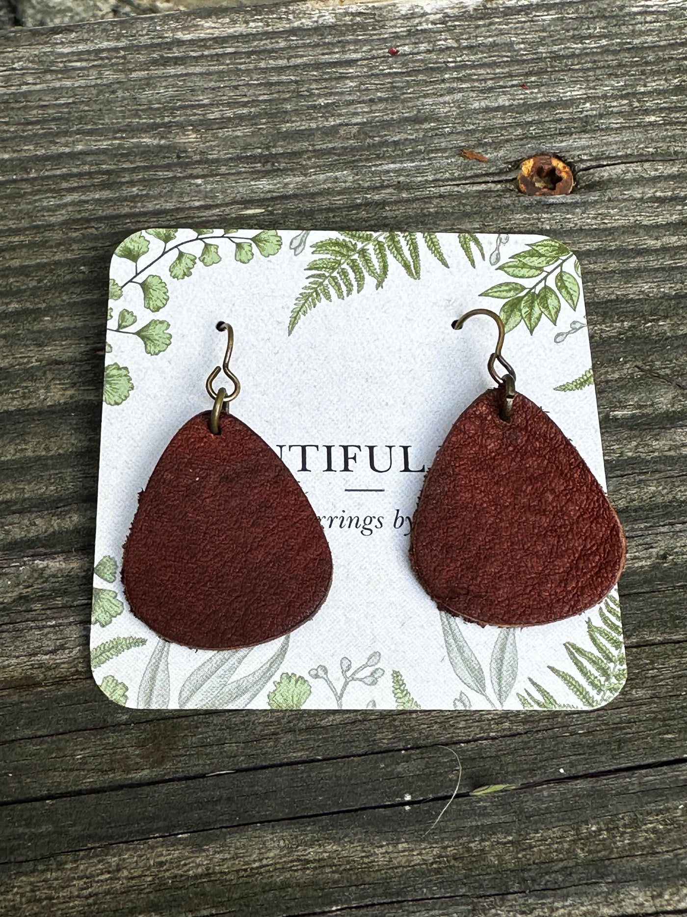 Leather Drop Earrings