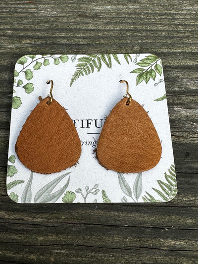 Leather Drop Earrings