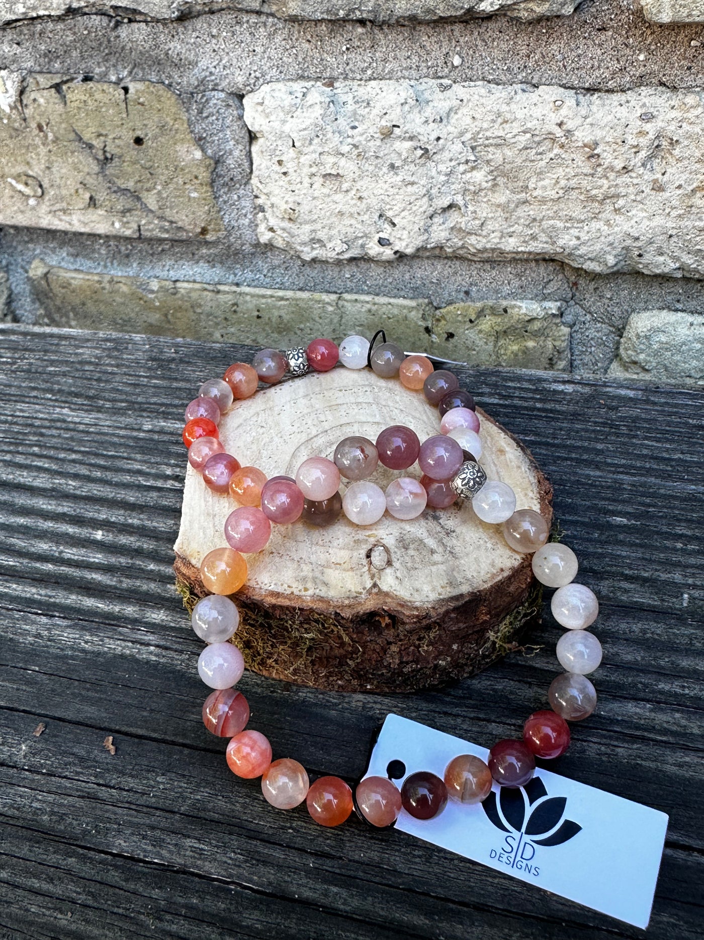 Semi Precious Stone Stretch Bracelet