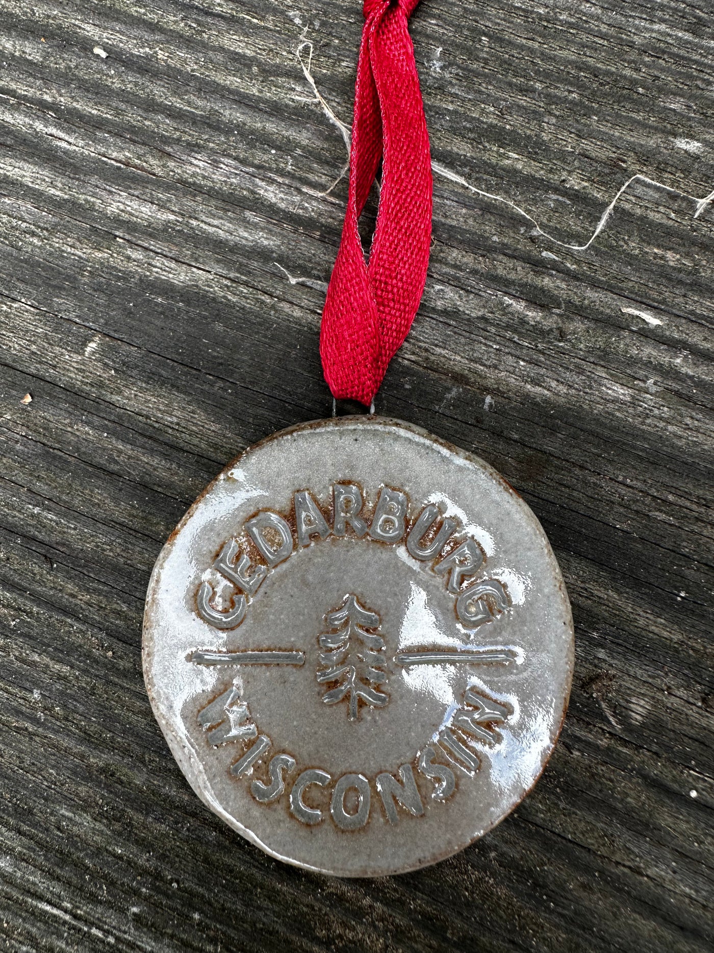 Cedarburg/Wisconsin/Tree Handmade Ceramic Ornament