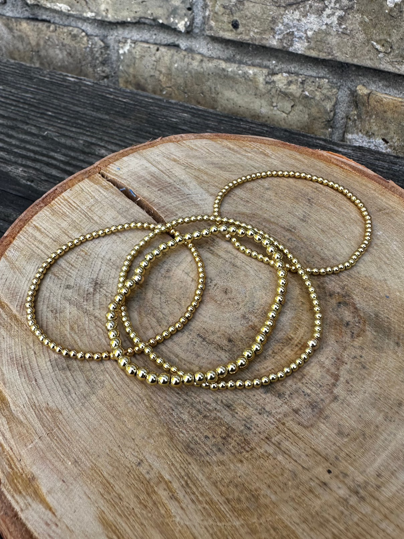 14 karat gold filled stretch bracelets