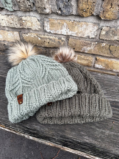 Folded Brim Evergreen Knit Hat