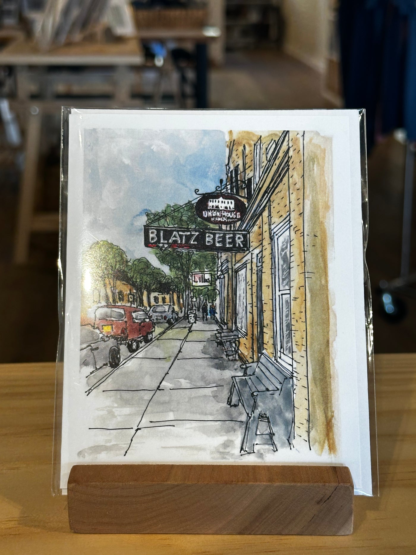 Cedarburg Watercolor and Pen Card with Envelope