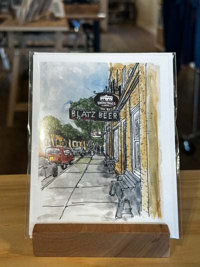 Cedarburg Watercolor and Pen Card with Envelope