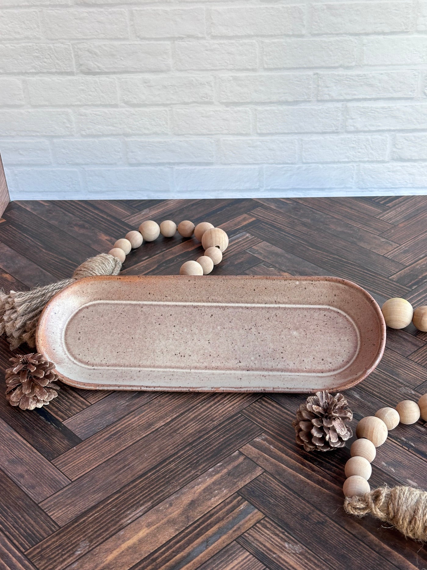 small natural ceramic handmade tray