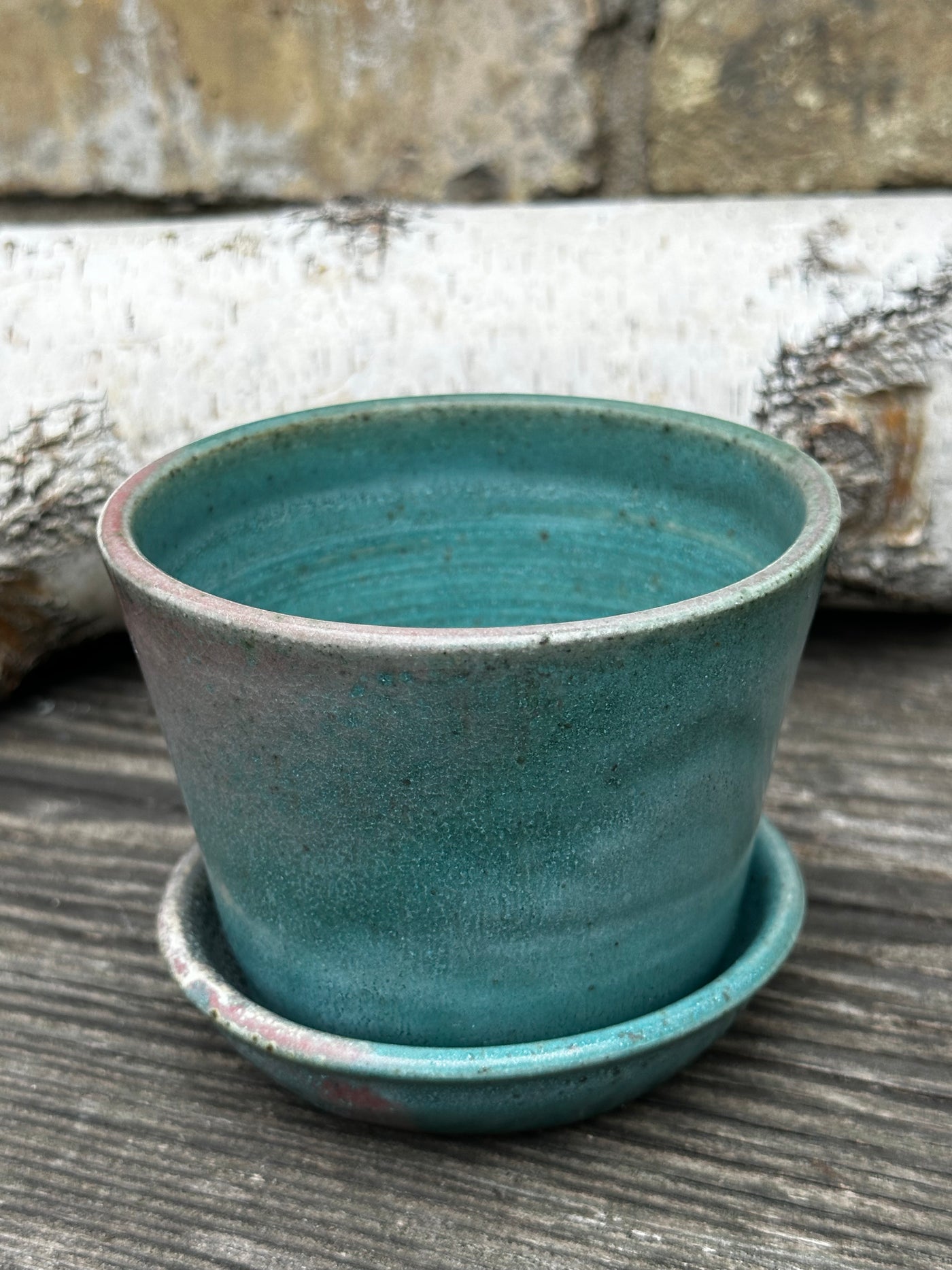 Ceramic Planter and saucer