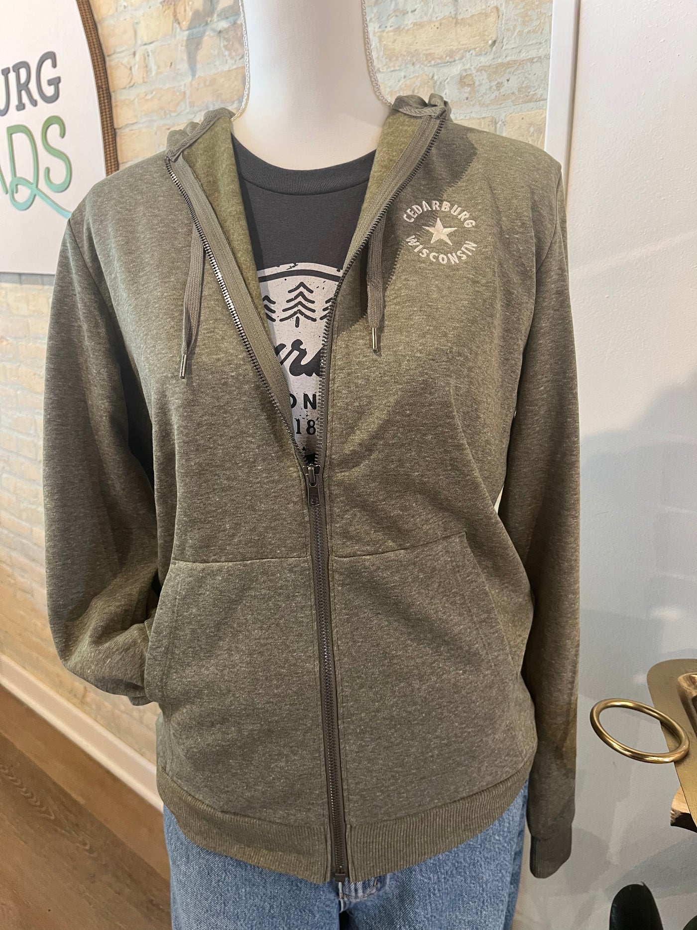 Cedarburg Star Full Zip Triblend Hoodie
