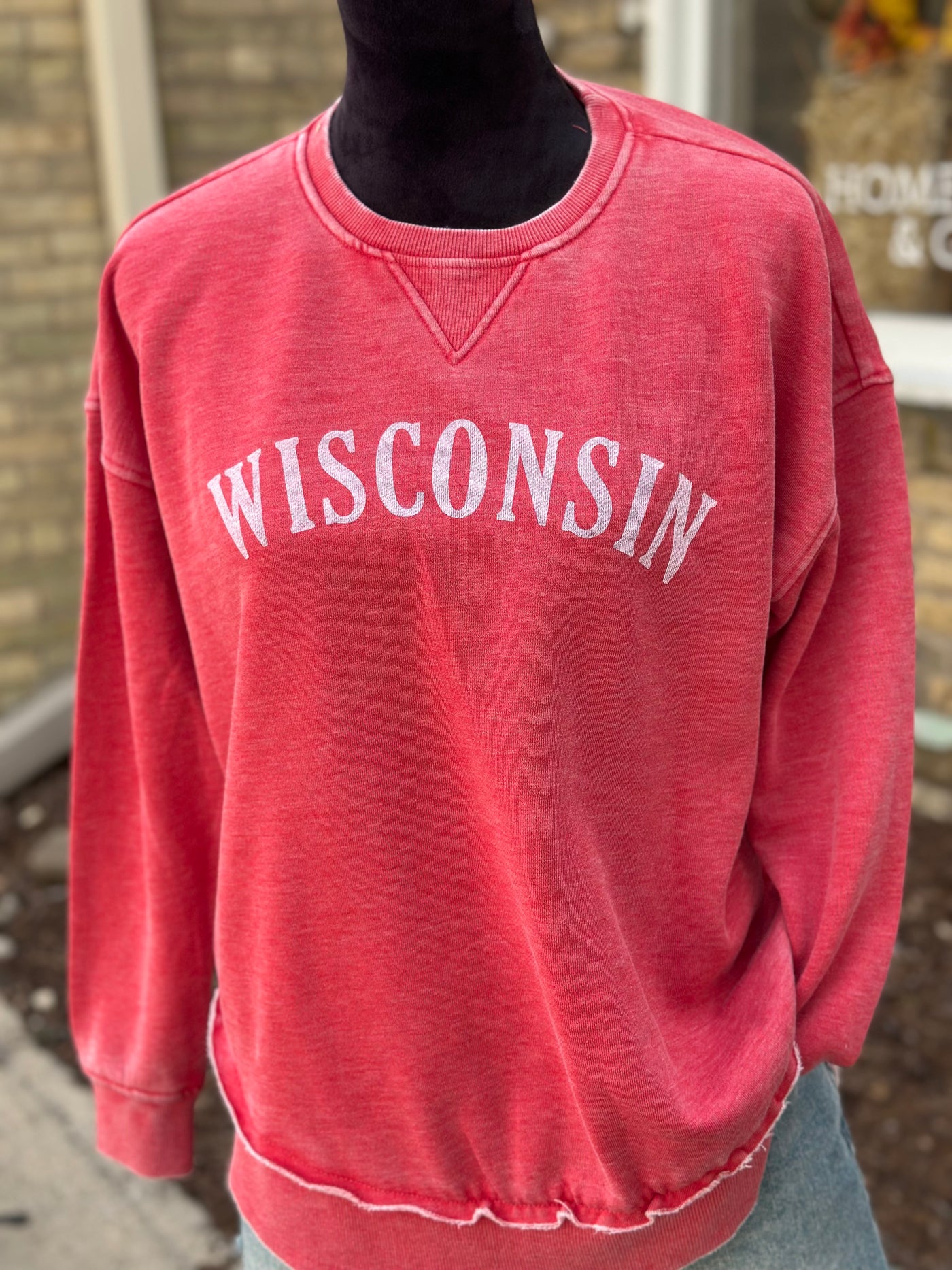 Wisconsin Women's Burnout Crewneck