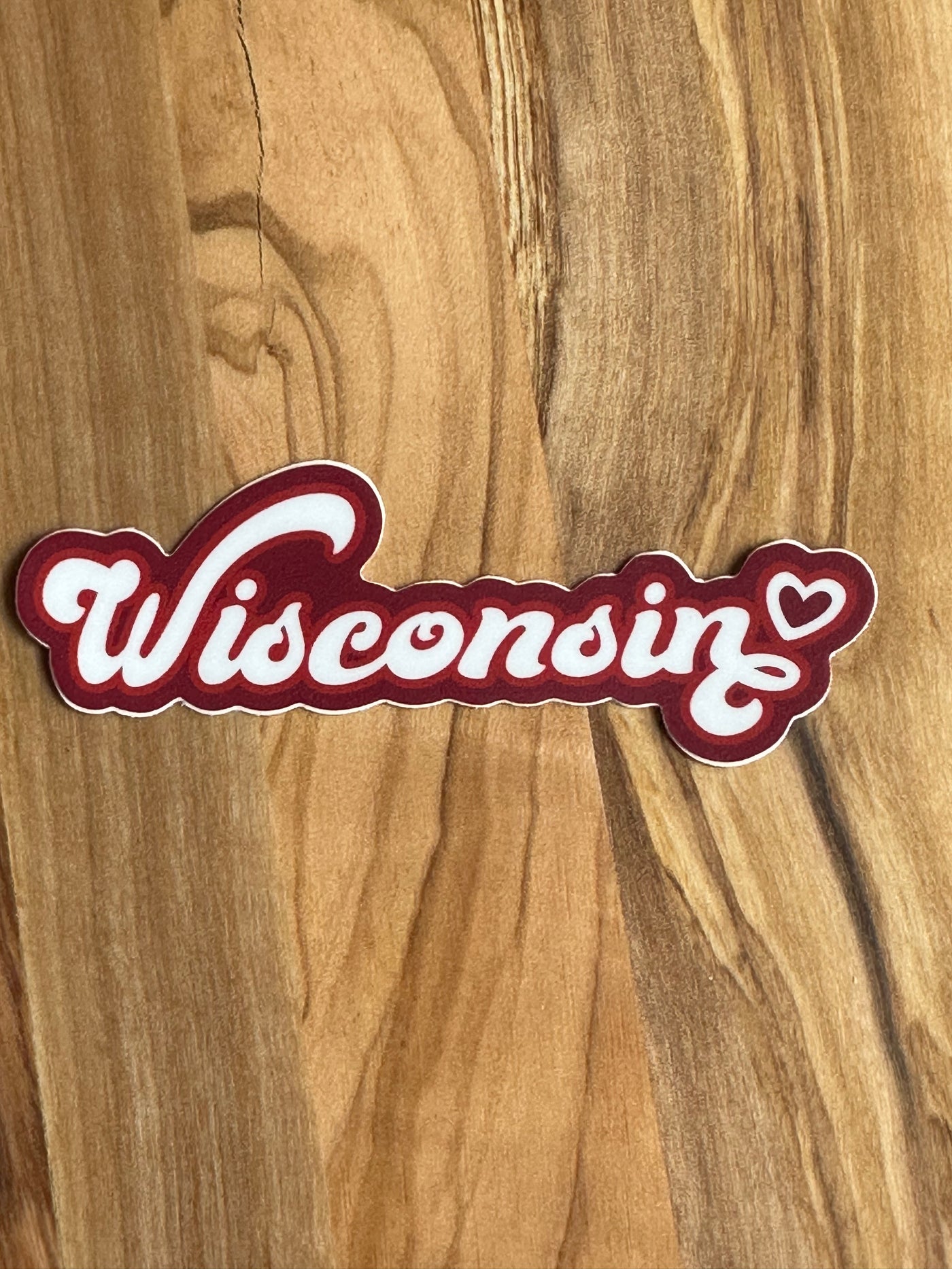 Wisconsin Heart Vinyl Sticker