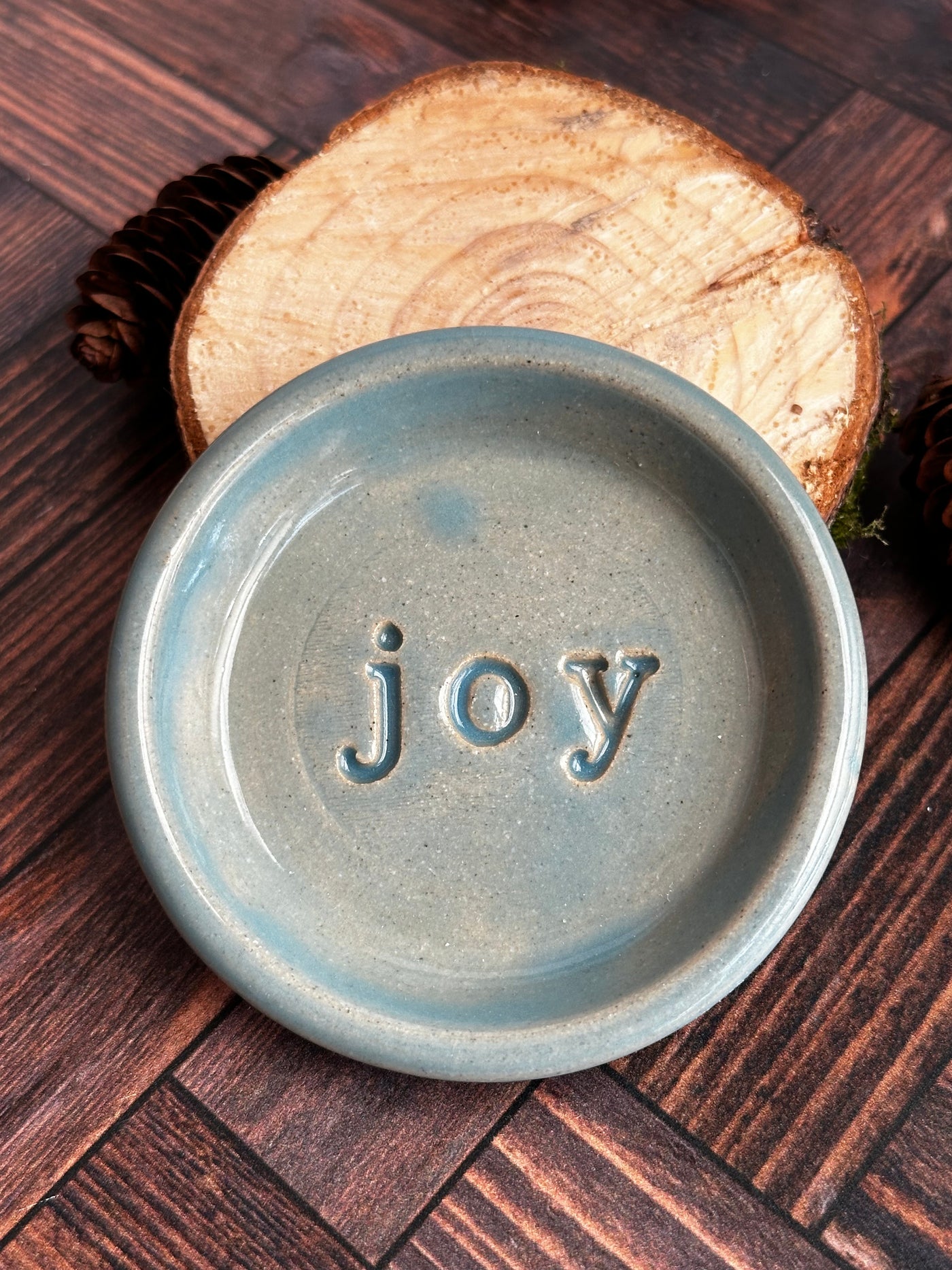 Sky Blue Joy ceramic wish dish