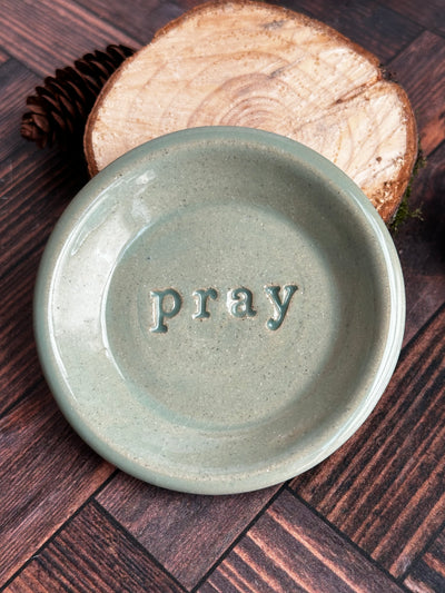 Succulent Pray ceramic wish dish