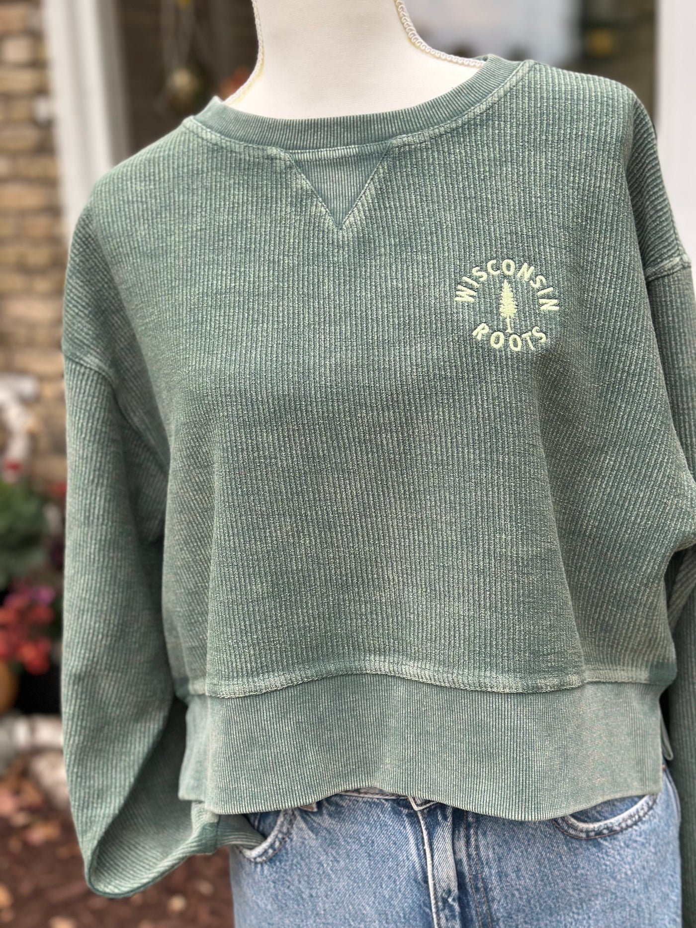 Corded Wisconsin Roots Boxy Pullover