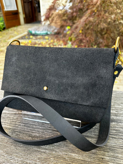 Leather Foldover Crossbody Bag