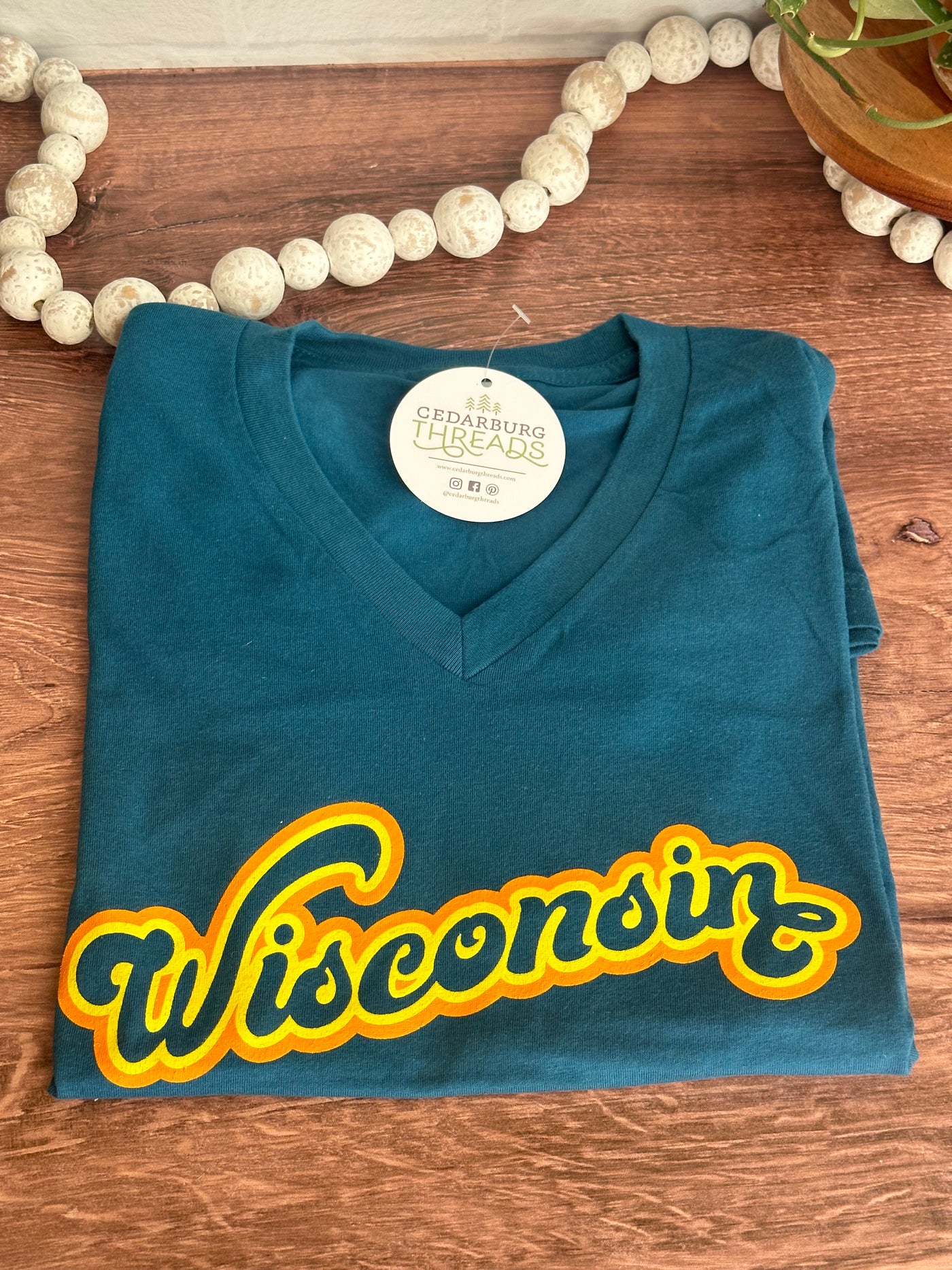 Wisconsin Bubble V-Neck T-shirt - Local Delivery