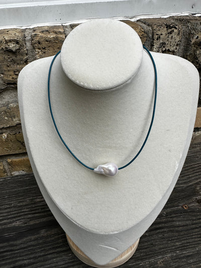 Natural Pearl Cord Necklace