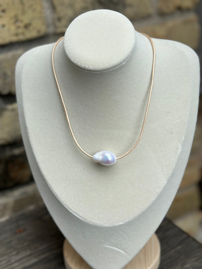 Natural Pearl Cord Necklace