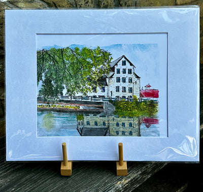 Cedarburg Watercolor and Pen Print