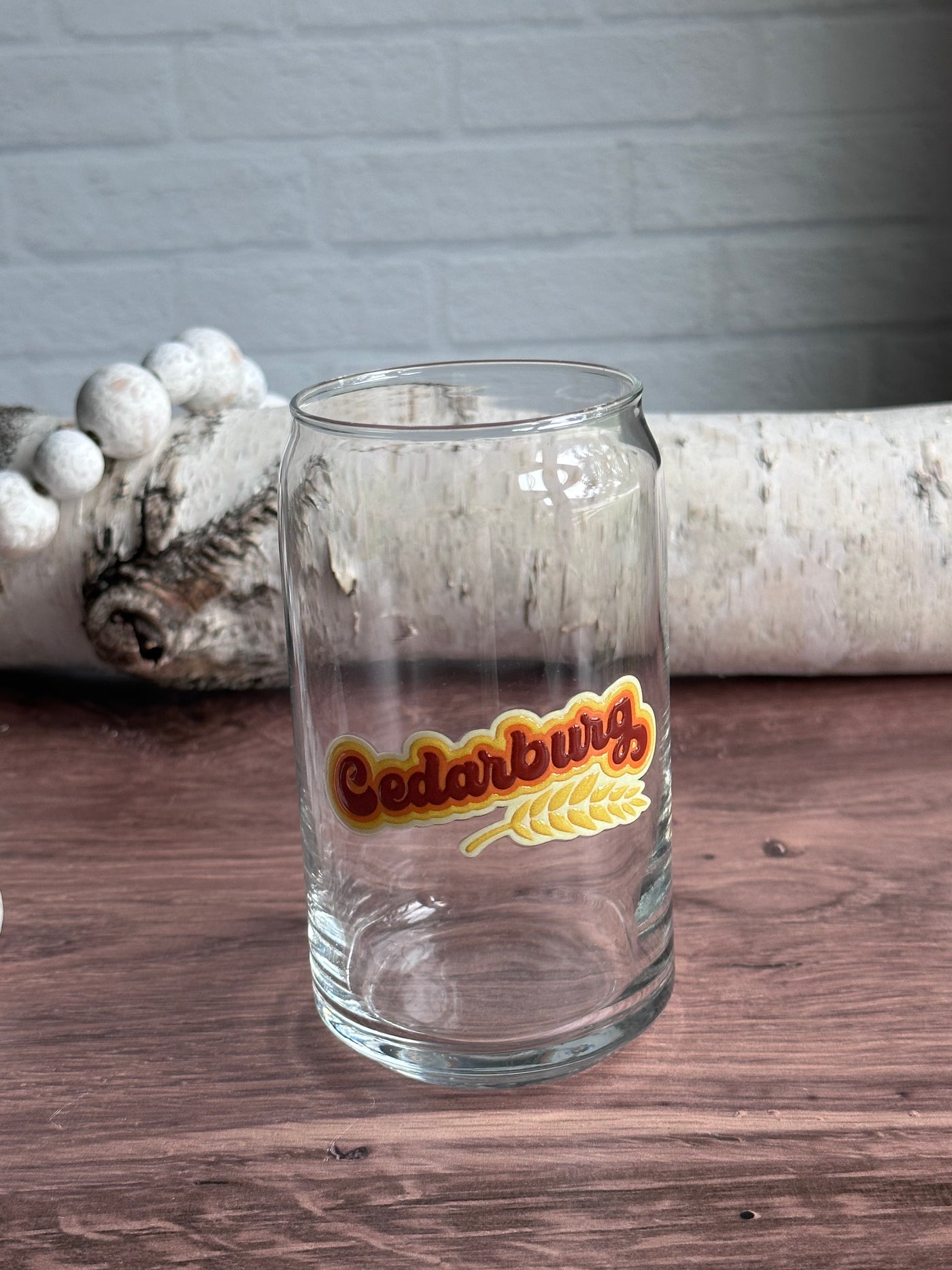 Cedarburg Harvest Embossed Beer Can Glass - Local Delivery