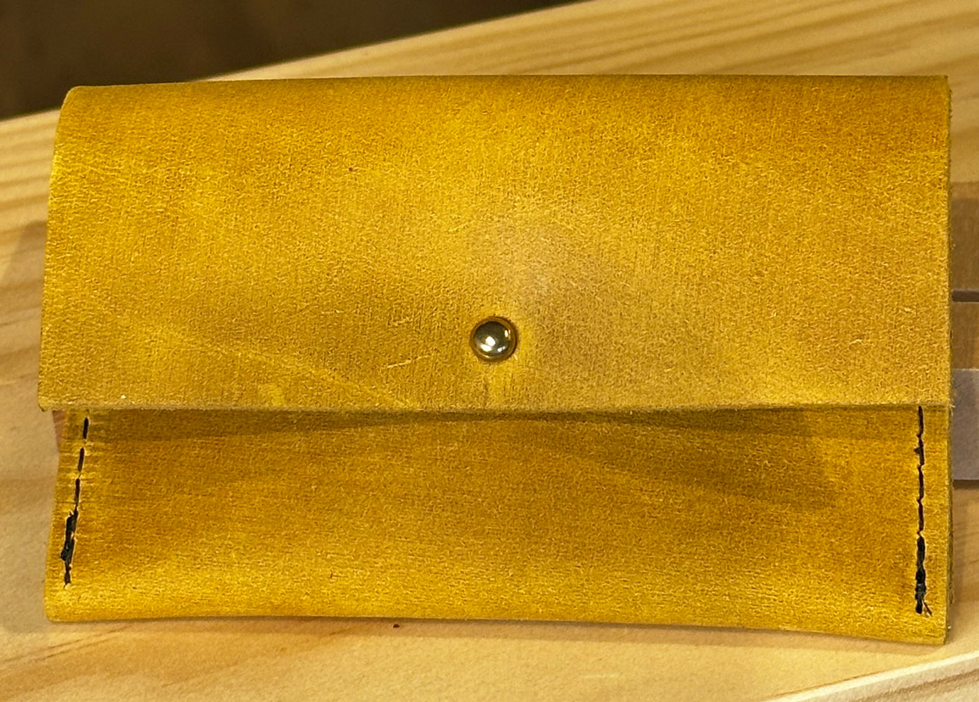 Leather Button Wallet