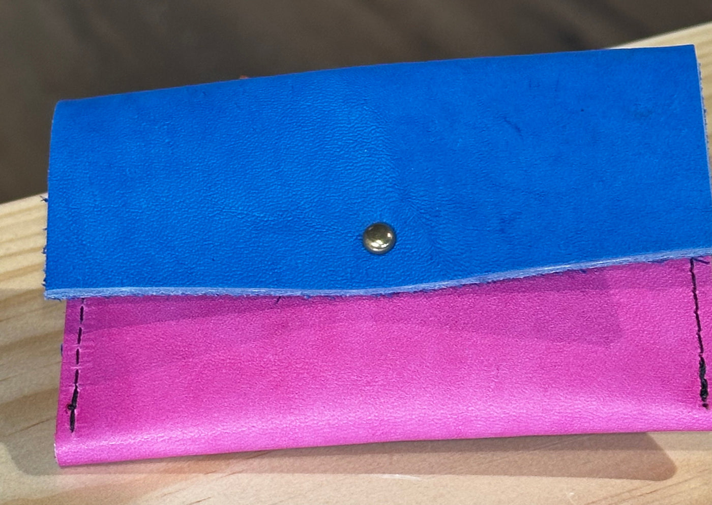 Leather Button Wallet
